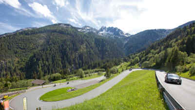 Fahrt auf der Gerlos Alpenstraße